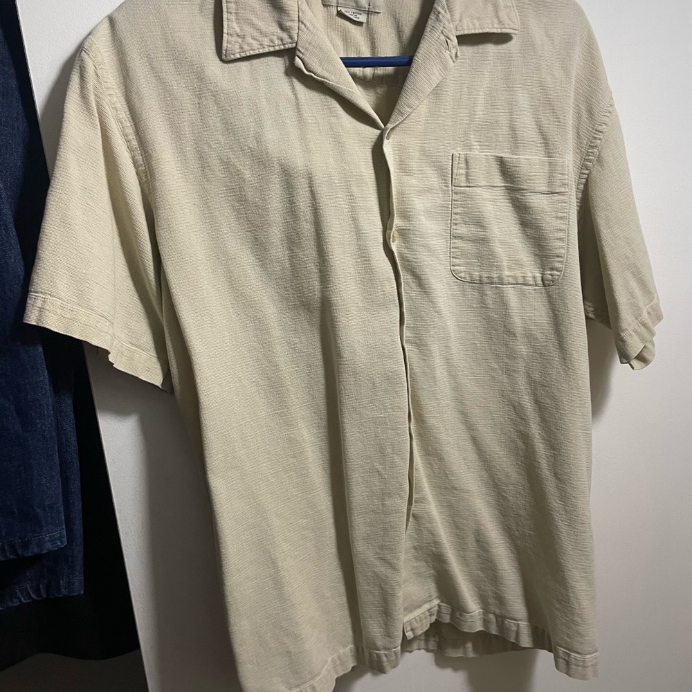 J. Crew Cream Casual Button Down Shirt